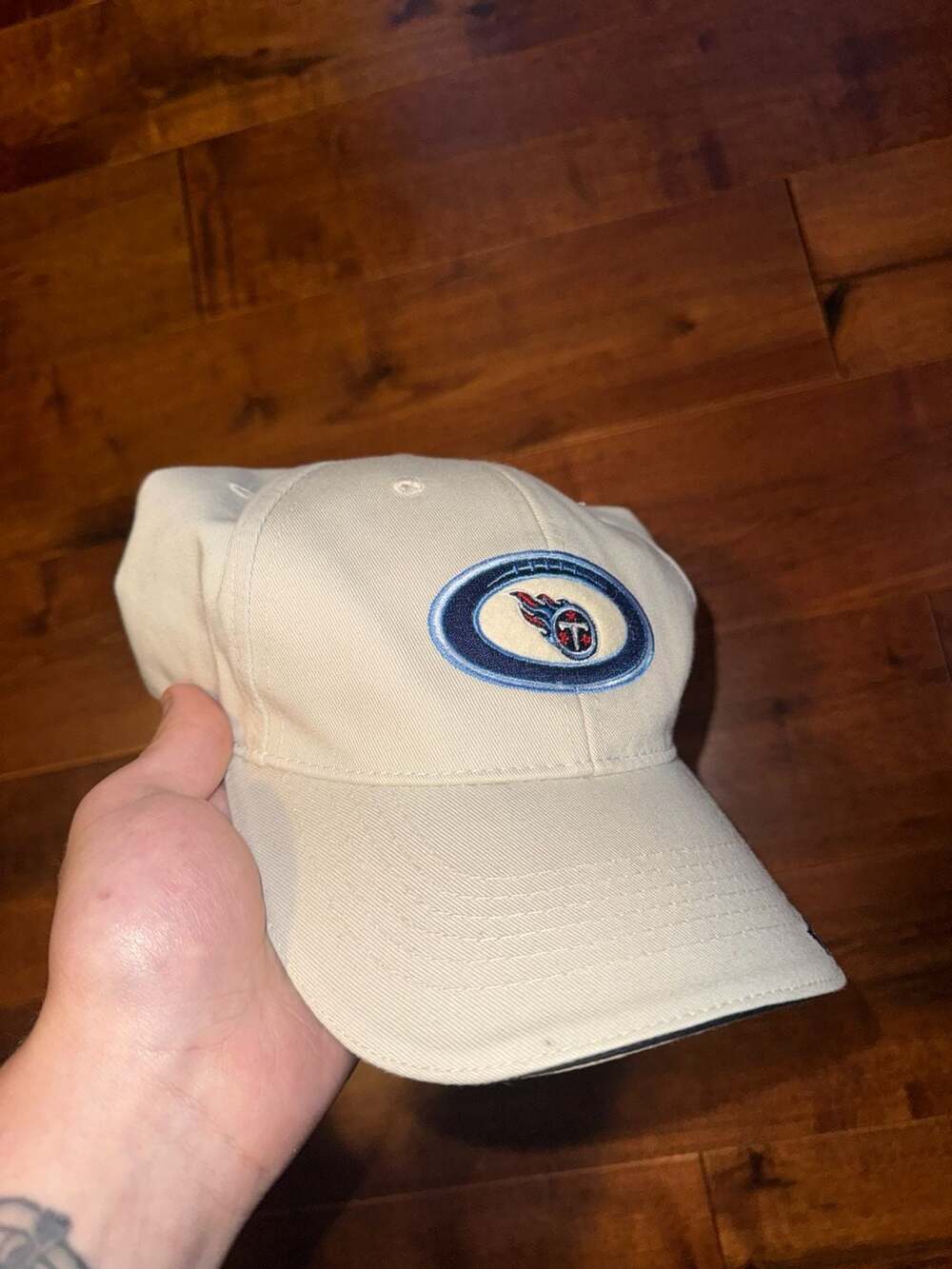 Vintage NFL Game Day Tennessee Titans Khaki Adjustable Strapback Hat